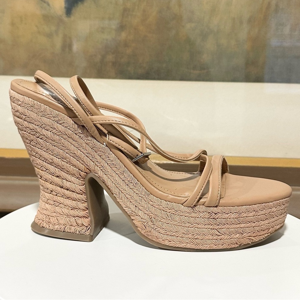 🌸MARC FISHER🌸  Fetch Espadrille Wedge Heel Sandals Size: 9.5 - Picture 4 of 10